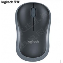 罗技（Logitech）(M186) 鼠标 无线鼠标 办公鼠标 对称鼠标 黑色灰边
