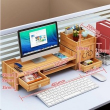 木质桌面文件柜资料框收纳盒办公用品夹子多层学生用简易桌上书架