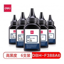 得力（deli）6瓶装 DBH-F388A6 388AT硒鼓碳粉/墨粉（适用惠普 P1007/P1008/P1106/P1108/M1136/M1213nf）