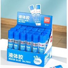 得力(deli)50ml高粘度液体胶 学习办公通用胶水 24支装 办公用品 7302