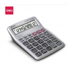 得力1512语音计算器(银)